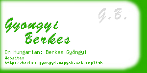 gyongyi berkes business card
