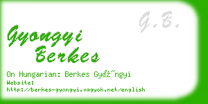 gyongyi berkes business card